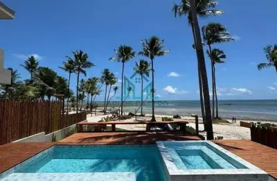 Casa a venda a beira-mar da praia do marceneiro  325m², na rota dos milagres com 5 suítes e piscina privada - rota ecológica dos milagres, alagoas