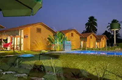 Pousada a venda mobiliada em são miguel dos milagres com 4.000m² 5 chales, piscina e recepção - alagoas