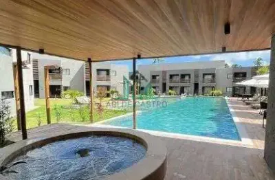 Apartamento 2 suítes, 63m², mobiliado, villas manatee, na rota ecológica dos milagres - praia do patacho - alagoas