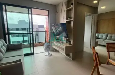 Apartamento novo mobiliado com 2 quartos, varanda com 58m² em andar alto - maceió alagoas