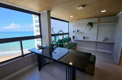 Apartamento com 216m² à beira-mar, andar alto, 3 suítes, todo mobiliado, 4 vagas na praia de jacarecica - maceió alagoas