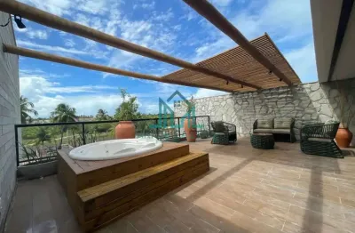 Apartamento jacuzzi e piscina, 260m² - 3 suítes, rooftop na praia de tatuamunha - rota ecológica dos milagres - alagoas