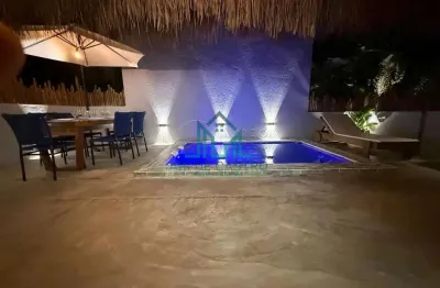 Casa de luxo, mobiliada com 155m² com 3 suítes, 2 piscinas a 130 metros da praia do marceneiro - maceió alagoas