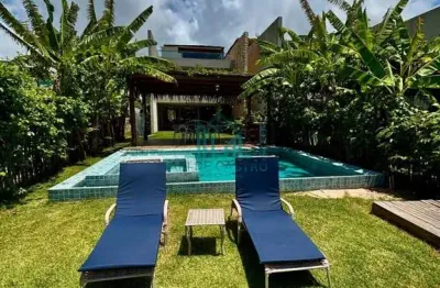 Casa mobiliada pé na areia na praia do riacho com piscina e 5 suítes na rota ecológica dos milagres - são miguel dos milagres