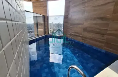 Cobertura vista mar da praia de pajuçara, 2 quartos com piscina privativa, 81 m² - maceió alagoas