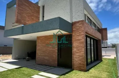 Casa em condomínio duplex com 4 suítes, piscina, lavabo, 259m², área de lazer completa à venda na barra nova - alagoas