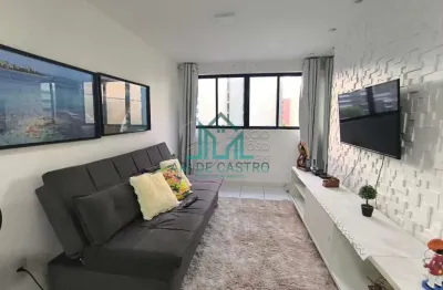 Apartamento quarto e sala, varanda, mobiliado, com 39m² na praia de jatiuca - maceió alagoas