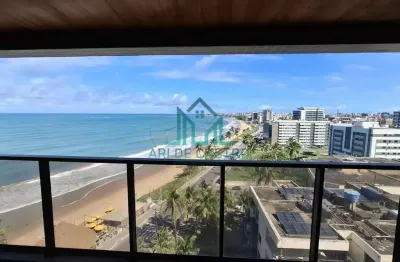 Apartamento studio à beira-mar mobiliado à venda com vista mar da praia de cruz das almas - maceió alagoas