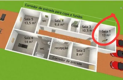 Sala comercial para área de saúde/educação - jardim didinha - jacareí