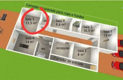 Sala comercial para área de saúde/educação - jardim didinha - jacareí