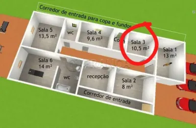 Sala comercial para área de saúde/educação - jardim didinha - jacareí