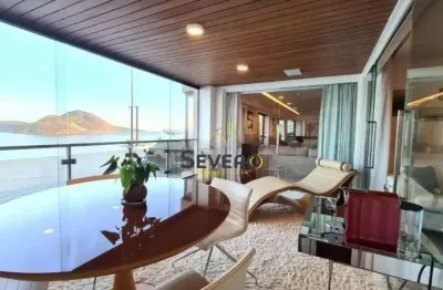 Recanto da praia - apartamento alto padrão com 4 suítes e 475m² de frente para o mar