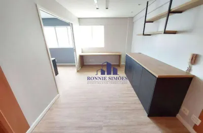 Sala comercial para alugar em moema, 32 m², avenida rouxinol, 1041, 2 salas, 1 wc, copa, 1 vaga, próximo a estação e shopping ibirapuera