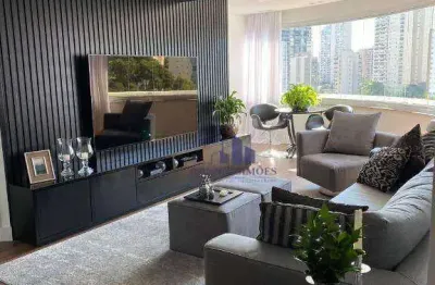 Apartamento com varanda para alugar e venda no campo belo, 116 m², edifício l'arc campo belo, rua barão do triunfo, 786, 2 suítes, 3 vagas