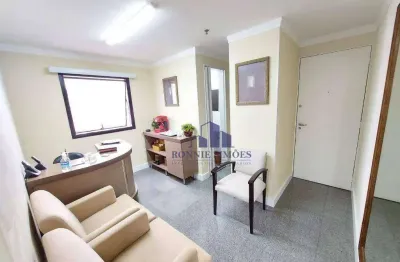 Sala comercial mobiliado para alugar e vender, 40 m², ed. torres do ibirapuera, avenida iraí, 79, 3 salas, 1 vaga, próximo ao metrô
