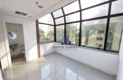 Sala comercial para alugar e vender, 40 m², moema, edifício glass tower, av. jandira, 3 salas, 1 banheiro, 1 vaga, próximo do metrô