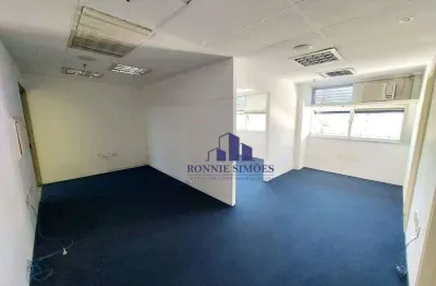 Sala comercial para alugar, 42,88 m², ed. iraí office building, av. irai, 2 salas, 1 banheiro, copa, 1 vaga, próximo ao shopping ibirapuera