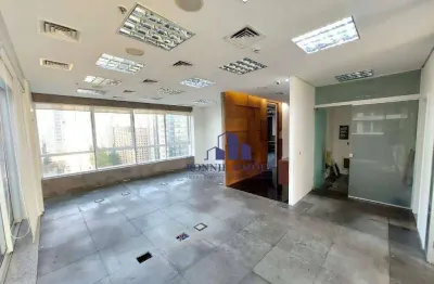 Sala comercial para alugar, 134 m², ed. corporate, av. lavandisca, salas, varanda, banheiros, 4 vagas, a 200 metros da estação moema do metrô
