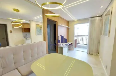 Apartamento semi mobiliado com varanda para alugar ou vender, 43 m², interlagos, av. miguel yunes, 1030, 2 dormitórios, sala, cozinha, 1 wc, 1 vaga