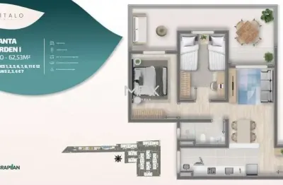 Apartamento com 2 quartos à venda no jardim abaeté, piracicaba  por r$ 254.491