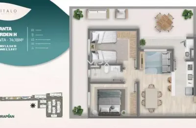 Apartamento com 2 quartos à venda no jardim abaeté, piracicaba  por r$ 279.507