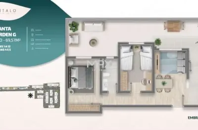 Apartamento com 2 quartos à venda no jardim abaeté, piracicaba  por r$ 270.841