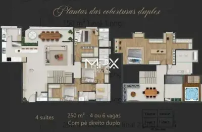 Cobertura à venda em piracicaba, são judas, com 4 suítes, com 500 m², gran bellagio