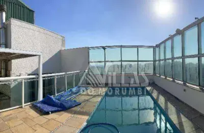 Cobertura com 3 dormitórios para alugar, 460 m² por r$ 21.309,34/mês - panamby - são paulo/sp
