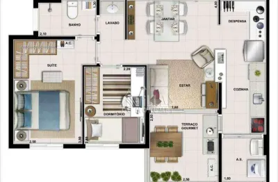 Apartamento com 2 dormitórios à venda, 58 m² por r$ 440.000,00 - vila andrade - são paulo/sp