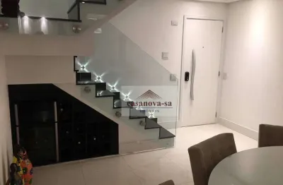 Apartamento duplex com 2 dormitórios à venda, 149 m² por r$ 1.800.000,00 - jardim - santo andré/sp