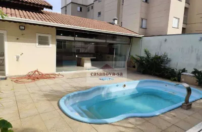 Sobrado com piscina para alugar, 424 m² por r$ 11.100/mês - parque bandeirante - santo andré/sp