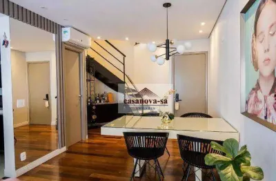 Apartamento duplex para alugar, 94 m² por r$ 7.284,00/mês - jardim - santo andré/sp