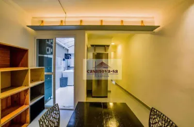 Apartamento com 2 dormitórios para alugar mobiliado , 50 m² por r$ 2.400/mês - vila assunção pertinho parque !! - santo andré/sp