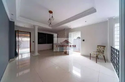 Sobrado com 3 dormitórios para alugar, 280 m² por r$ 4.418,00/mês - vila scarpelli - santo andré/sp