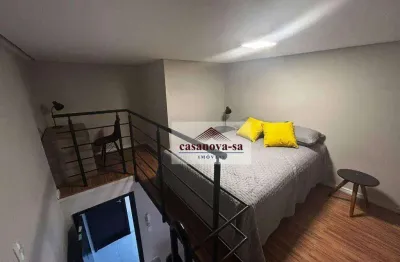 Kitnet com 1 dormitório para alugar, 21 m² por r$ 2.050,01/mês - bangu - santo andré/sp