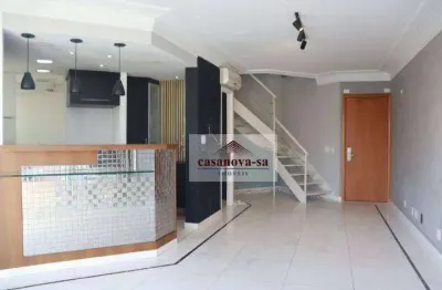 Cobertura com 2 dormitórios, 132 m² - venda por r$ 1.450.000,00 ou aluguel por r$ 7.305,00/mês - jardim - santo andré/sp