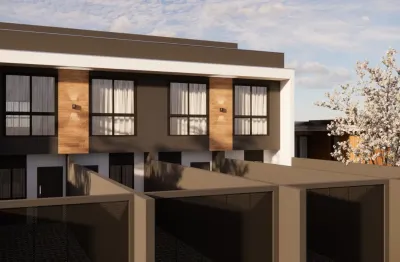 Sobrado geminado novo com dois quartos no bairro aventureiro