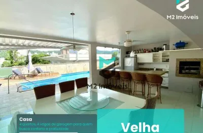 Casa com 4 dormitórios à venda, 275 m²- água verde - blumenau/sc