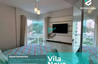 Apartamento com 2 dormitórios à venda, 77 m²  - vila nova - blumenau/sc