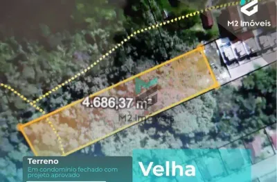 Terreno em condomínio fechado no bairro da velha em blumenau