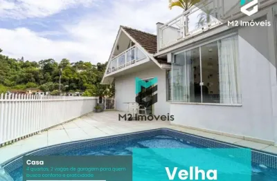Casa com 4 dormitórios à venda, 350 m² - velha - blumenau/sc