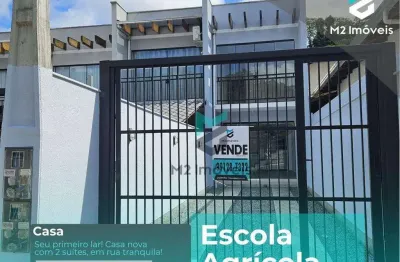 Casa com 2 suítes à venda, 88 m² por r$ 460.000 - escola agrícola - blumenau/sc