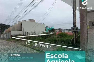Terreno amplo de esquina no bairro escola agrícola – região valorizada de blumenau