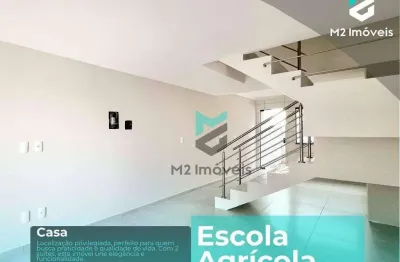 Casa com 2 suítes à venda, 88 m² - escola agrícola - blumenau/sc