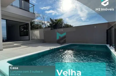 Casa com 3 dormitórios à venda, 279 m² por r$ 1.530.000,00 - velha - blumenau/sc