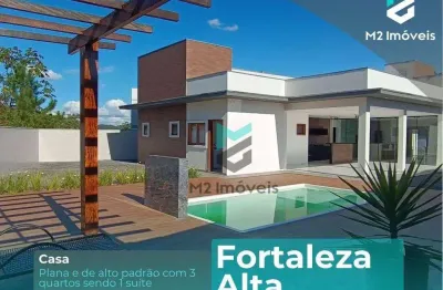 Casa plana com 350m² area construida de alto padrão com piscina e área gourmet