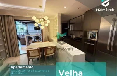 Apartamento com 2 dormitórios à venda, 103 m² por r$ 810.000,00 - velha - blumenau/sc