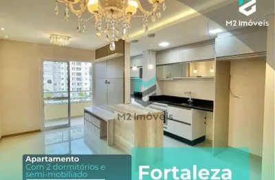 Apartamento de 2 quartos semimobiliado e equipado de 70,92 m2 privativos no bairro fortaleza