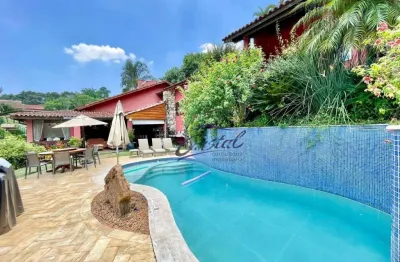 Cond palos verdes - 4 dormitórios / 2 suítes, piscina, gourmet, linda vista para o lago à venda, 256 m² por r$ 2.450.000 - granja viana - cotia/sp