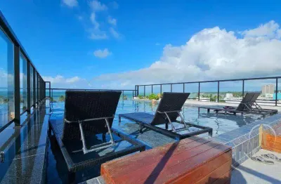 Flat com 1 dormitório à venda, 15 m² por r$ 380.000,00 - cabo branco - joão pessoa/pb